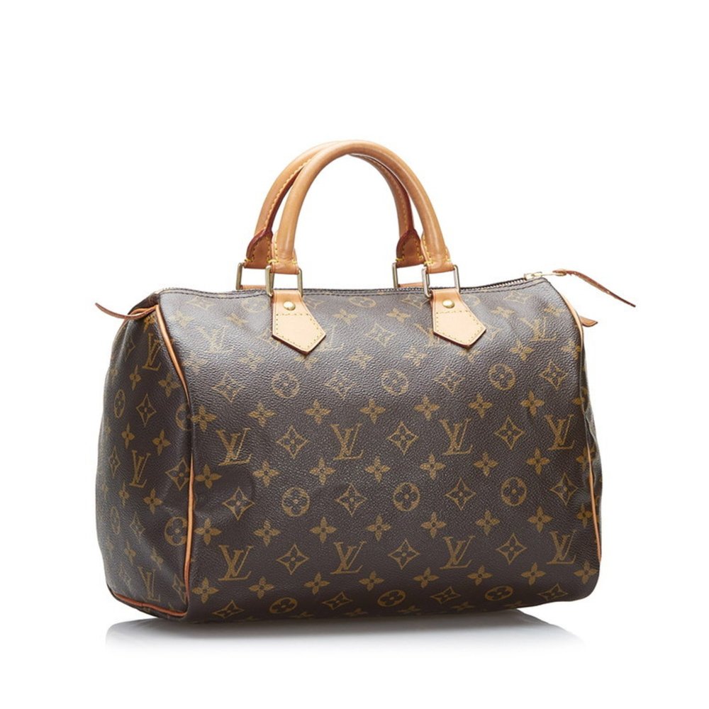 Louis Vuitton Monogram Speedy 30 Handbag Boston M41526 Brown PVC Leather Ladi... - Picture 2 of 11